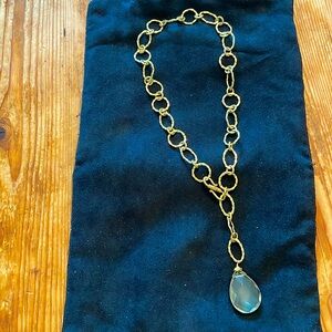 Custom made costume gold necklace with stone